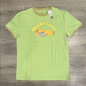Pusheen Cat Sloth Maybe Later Women’s Tee Size Large